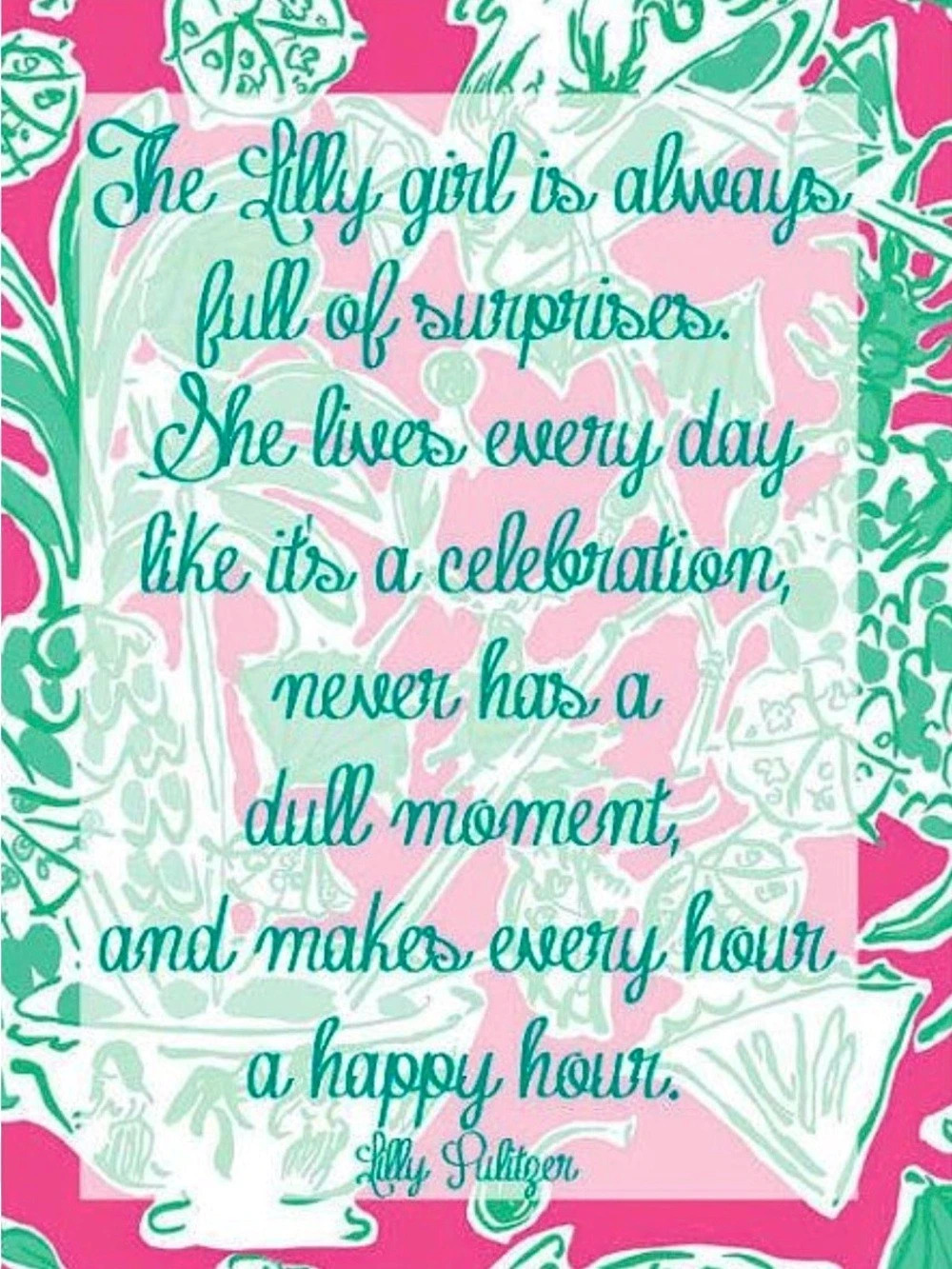 Pink & Green Inspirational Print